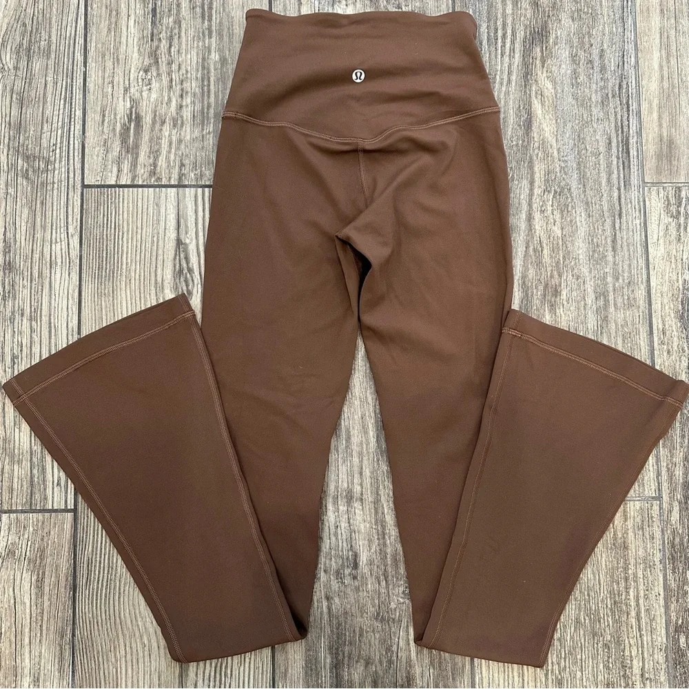 Lululemon Align High Rise Mini Flared Brown Athletic Bottoms - Picture 4 of 5